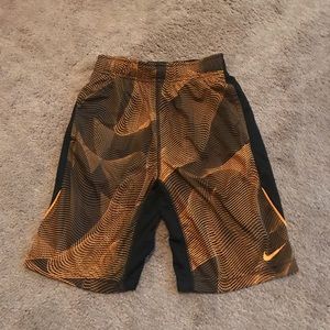 Boys Nike Orange and Black Shorts